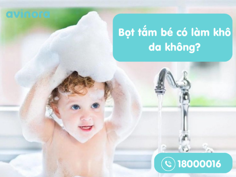 Bọt tắm bé có làm khô da không?